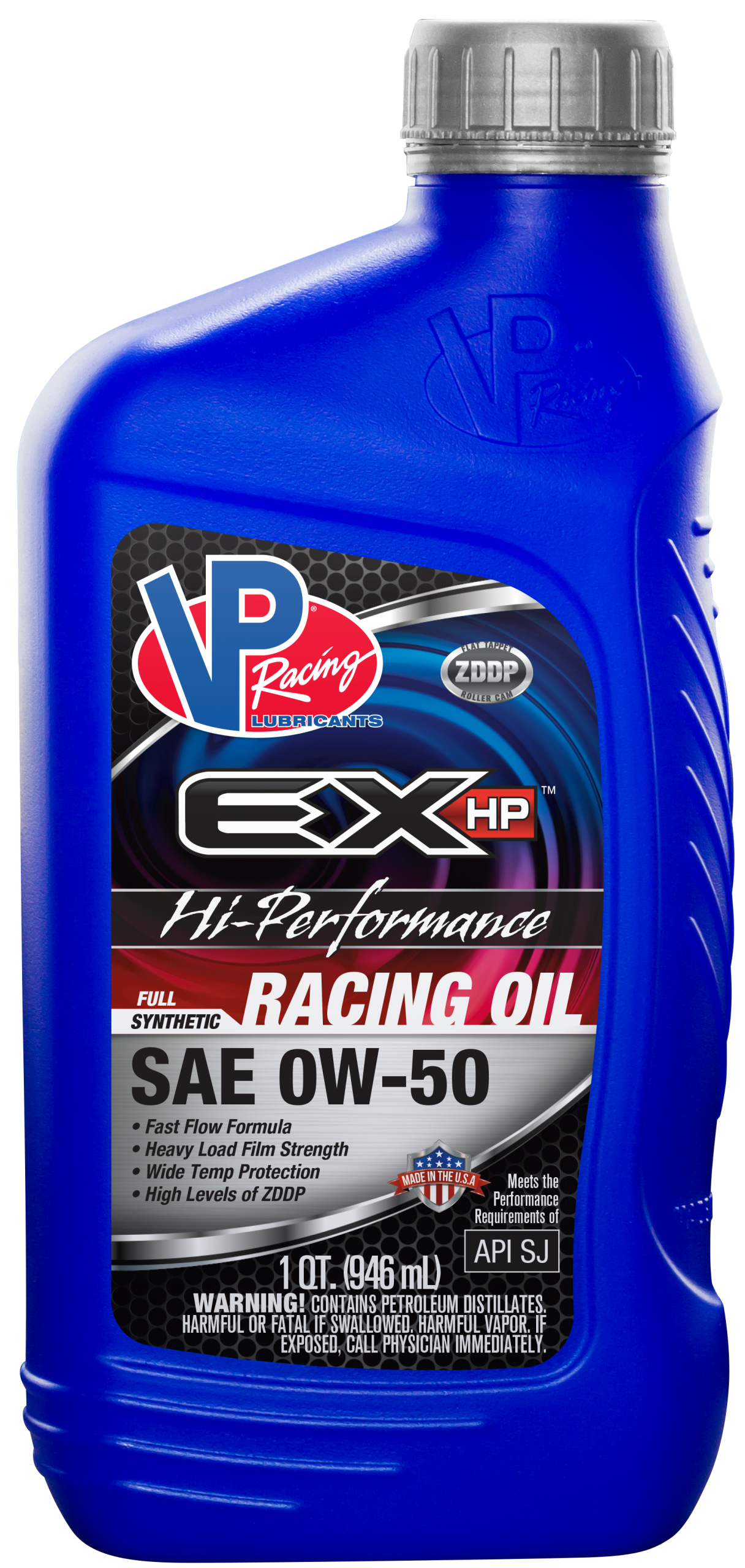 VP Racing EX HP SAE 0W 50 Racing Oil 946ml