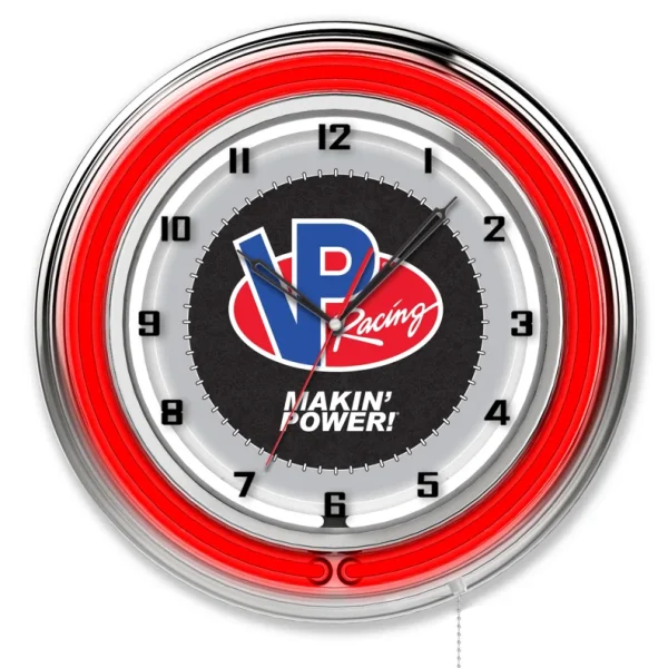 19" VP Racing Neon Clock — Red