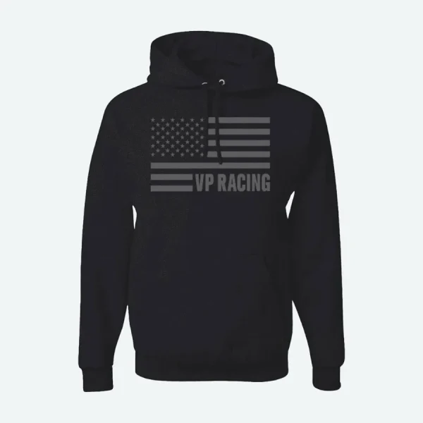 VP Racing American Flag Black Hoodie — 3X-Large