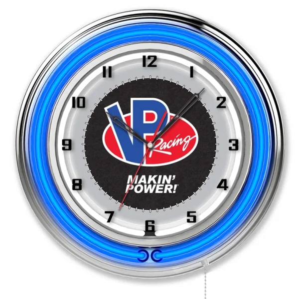 19" VP Racing Neon Clock — Blue