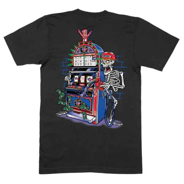 VP Racing Shreddy Lyfe X VP Racing "Skeleton Slot Machine" T-Shirt — BLACK / MEDIUM