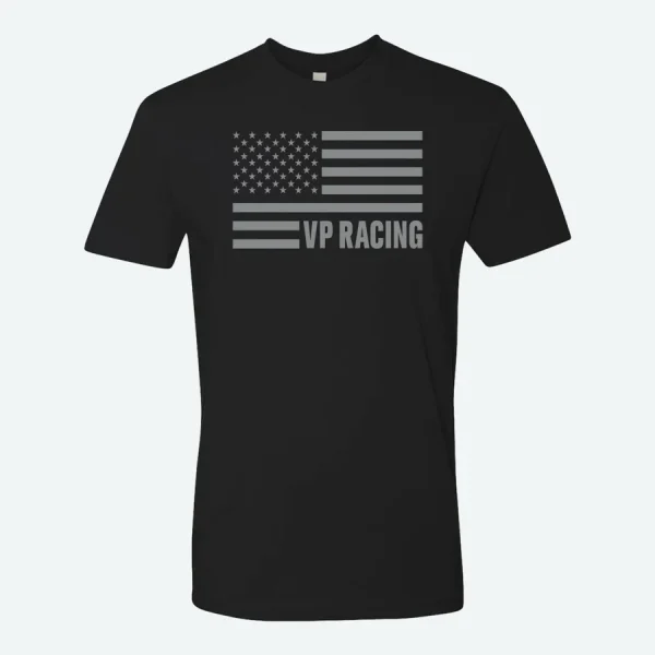 VP Racing Black American Flag T-Shirt — 4X-Large / Black