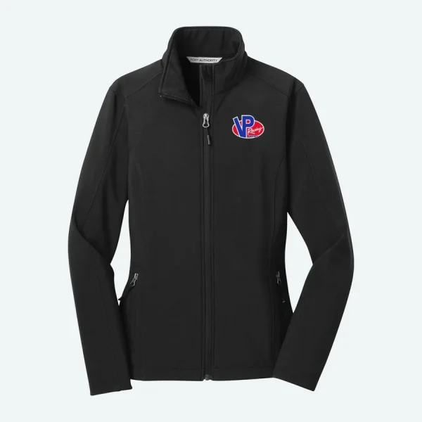 VP Racing Black Ladies Soft Shell Jacket - Water Repellent — Large / Black