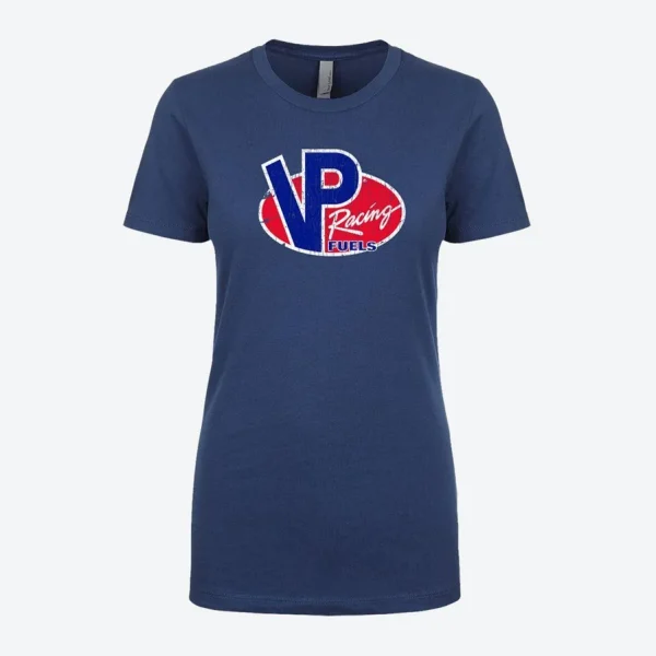 VP Racing Ladies Vintage Logo Distressed T-Shirt — X-Small / Blue